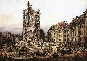 BELLOTTO, Bernardo The Ruins of the Old Kreuzkirche in Dresden gfh china oil painting reproduction